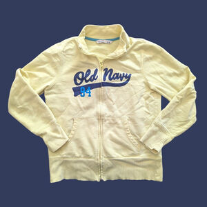 Old Navy Retro 90s Style Full Zip Graphic Sweatshirt - Neon Yellow - M